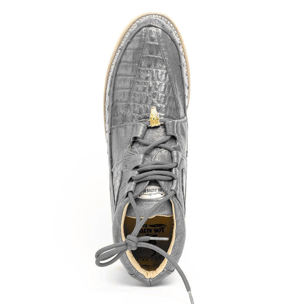 Los Altos Caiman & Ostrich Casual Shoes Gray