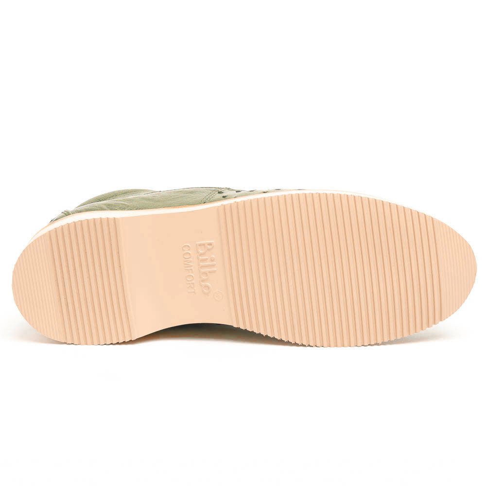 Los Altos ZA050248 Caiman & Ostrich Casual Shoes Military Green
