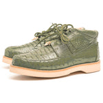 Los Altos Caiman & Ostrich Casual Shoes Military Green
