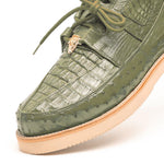 Los Altos ZA050248 Caiman & Ostrich Casual Shoes Military Green