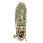 Los Altos Caiman & Ostrich Casual Shoes Military Green