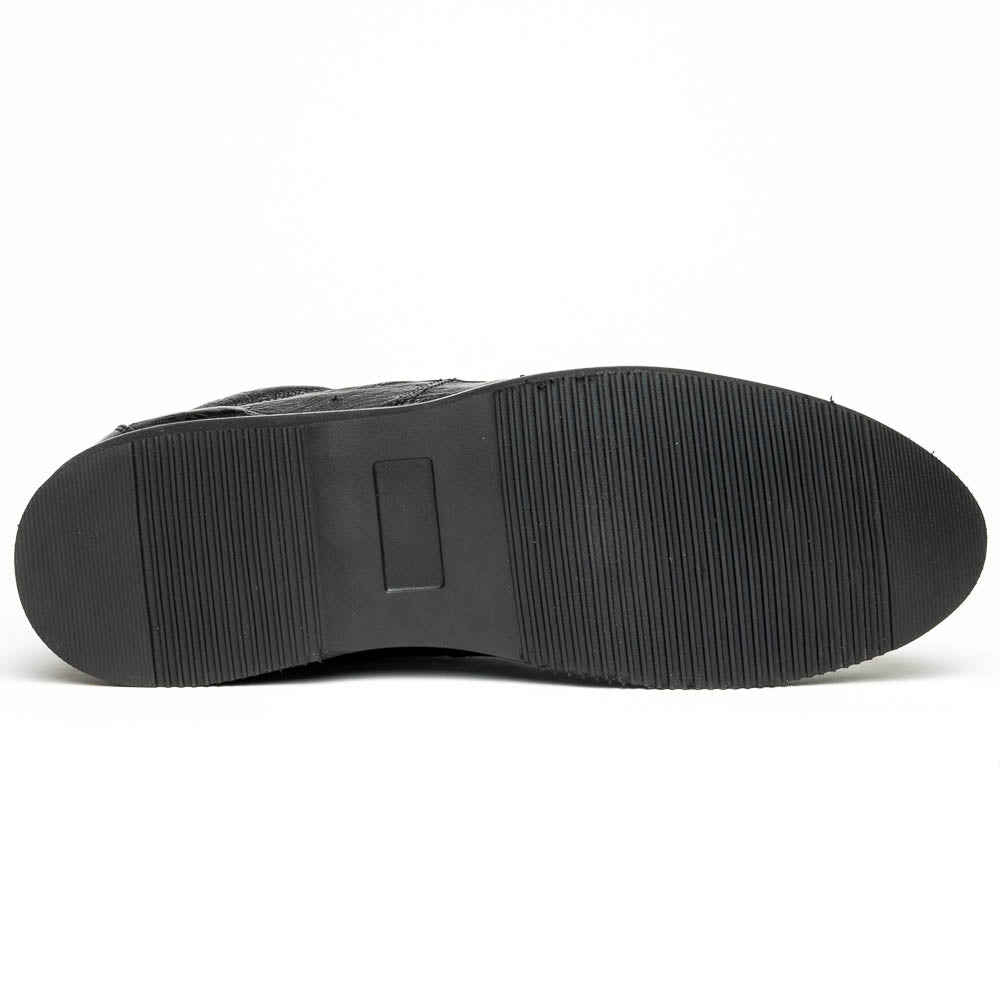 Los Altos Caiman Belly & Ostrich Casual Shoes Black