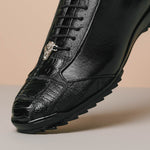 Los Altos Ostrich Sneakers Black