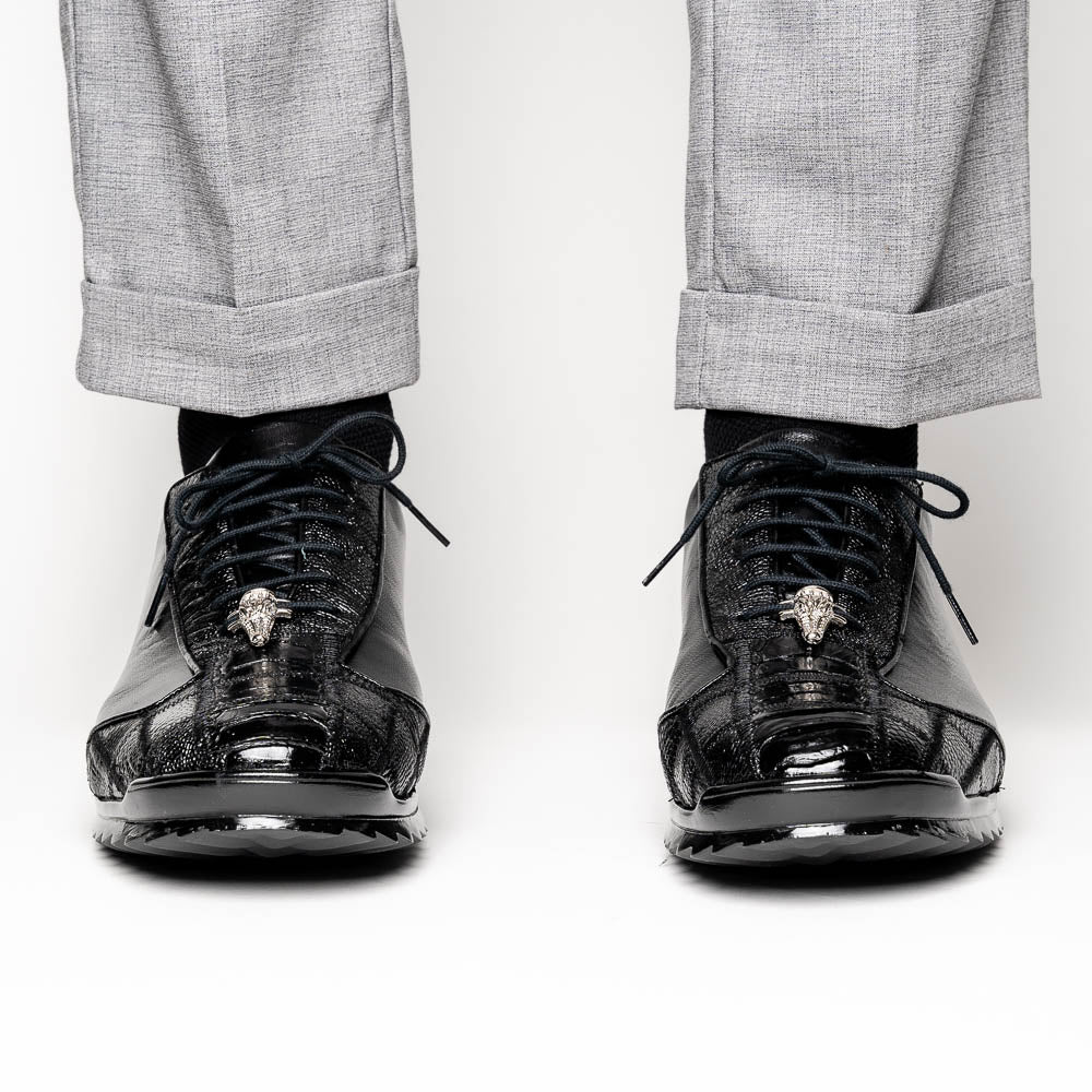 Los Altos Ostrich Sneakers Black
