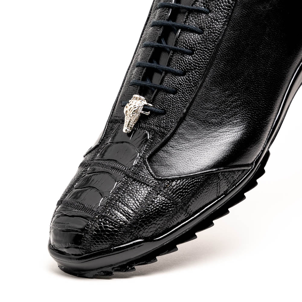 Los Altos Ostrich Sneakers Black