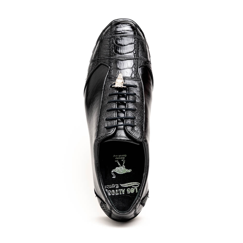 Los Altos Ostrich Sneakers Black