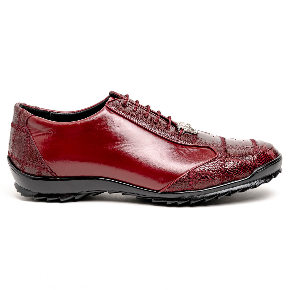 Los Altos Ostrich Sneakers Burgundy