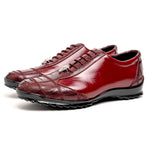 Los Altos Ostrich Sneakers Burgundy