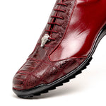 Los Altos Ostrich Sneakers Burgundy