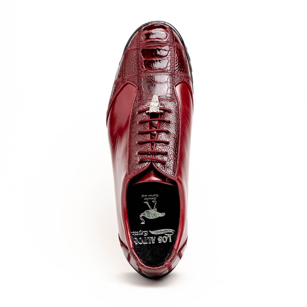 Los Altos Ostrich Sneakers Burgundy