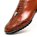 Los Altos Ostrich Sneakers Cognac