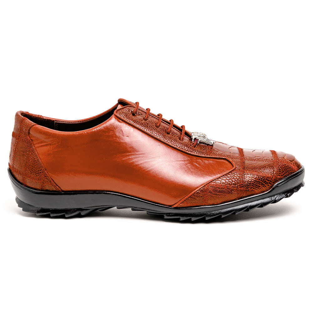 Los Altos Ostrich Sneakers Cognac