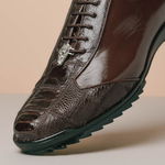 Los Altos Ostrich Sneakers Brown