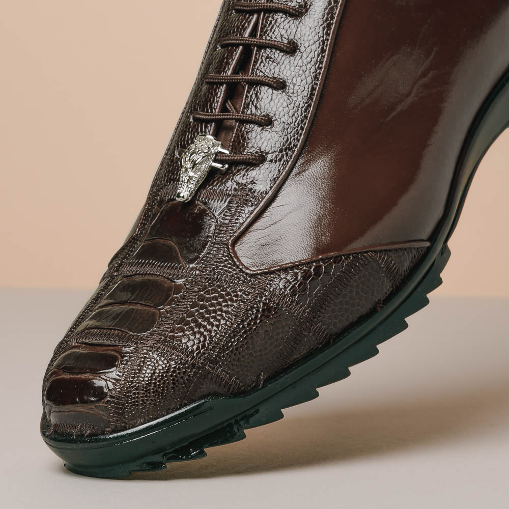 Los Altos Ostrich Sneakers Brown