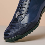 Los Altos Ostrich Sneakers Navy Blue