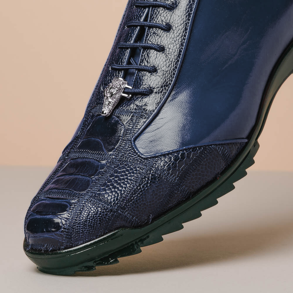 Los Altos Ostrich Sneakers Navy Blue