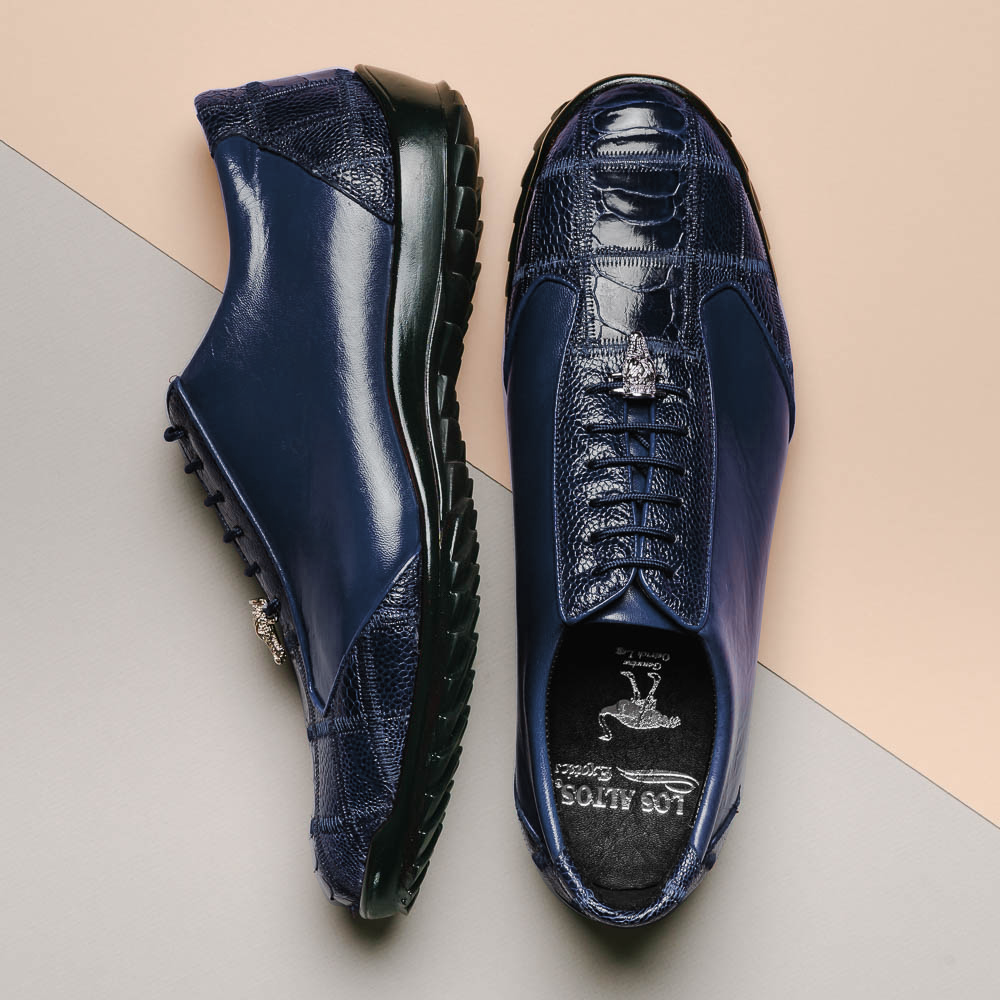 Los Altos Ostrich Sneakers Navy Blue