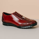 Los Altos Ostrich Sneakers Burgundy