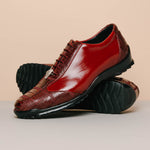 Los Altos Ostrich Sneakers Burgundy