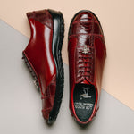 Los Altos Ostrich Sneakers Burgundy