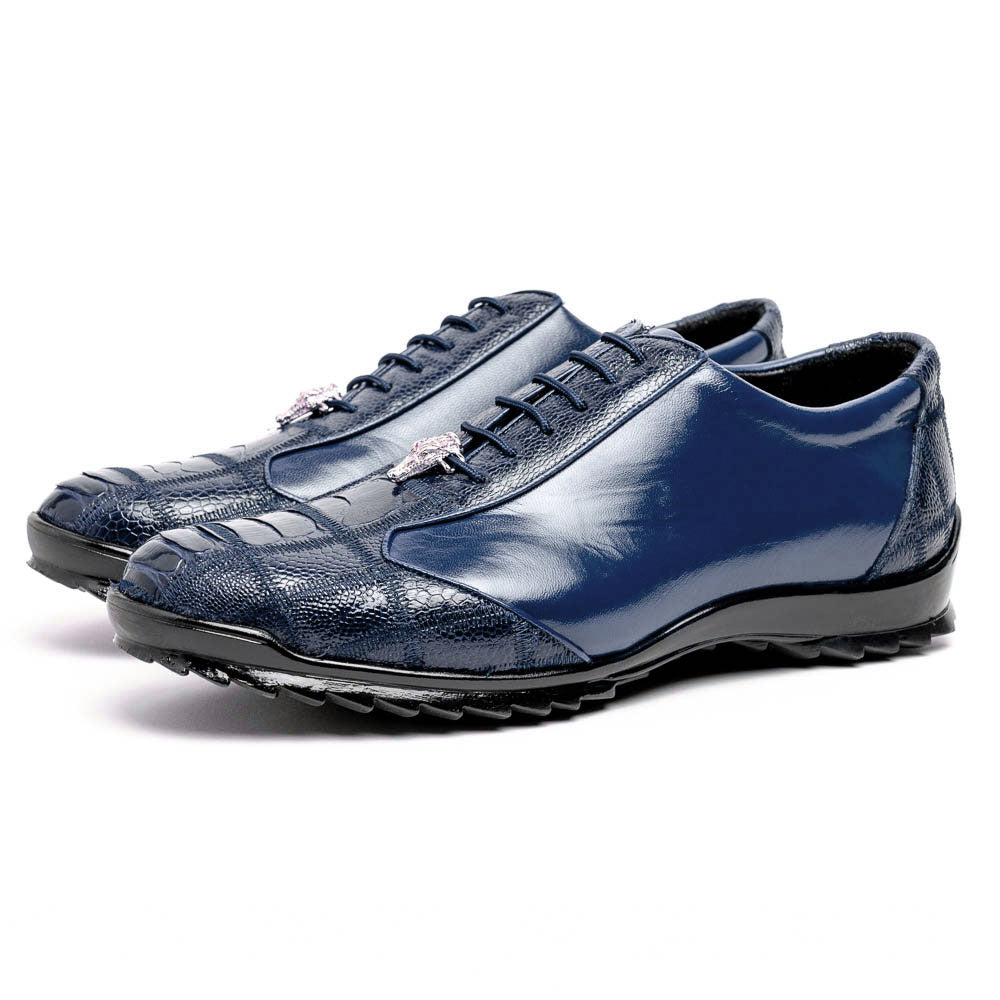 Los Altos Ostrich Sneakers Navy Blue