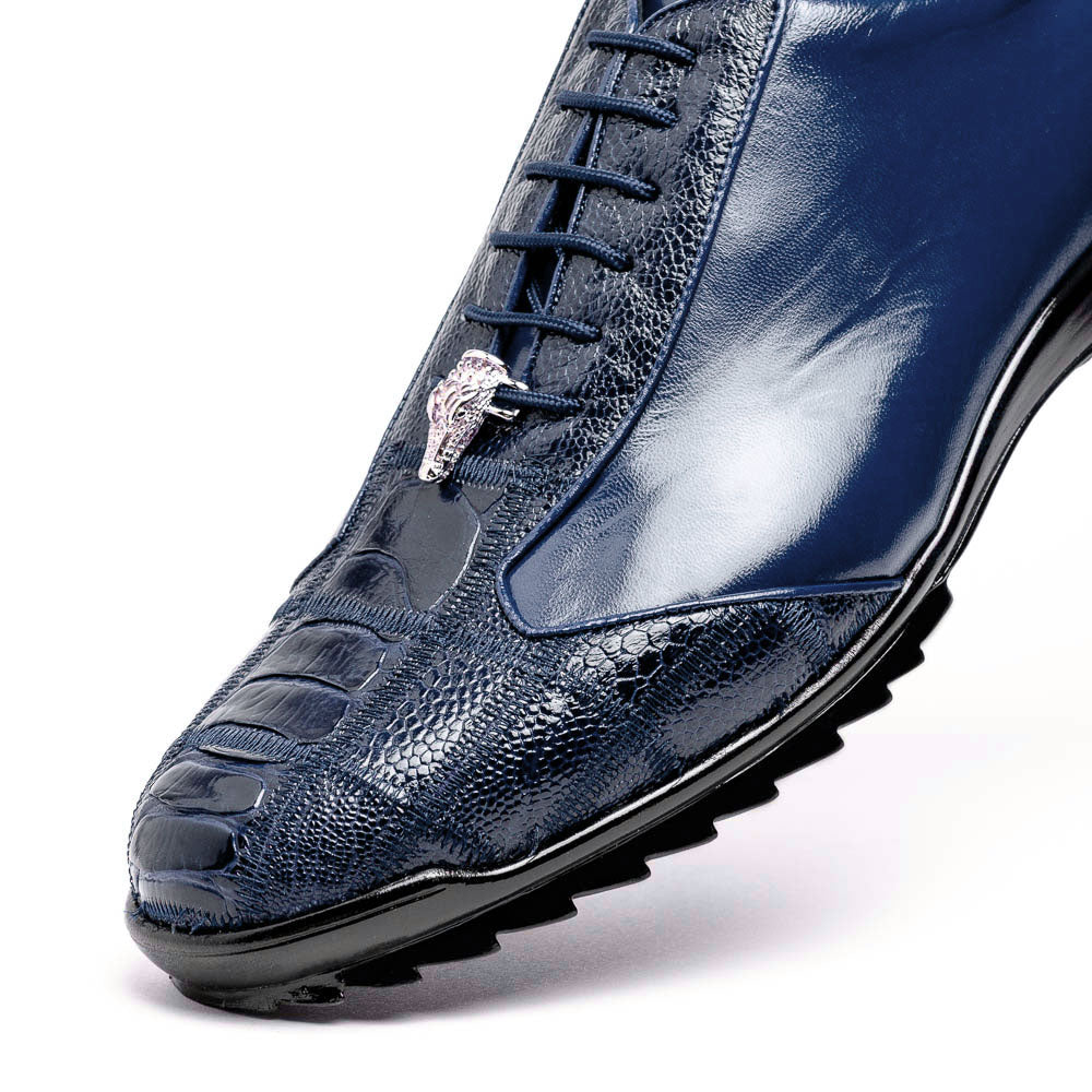 Los Altos Ostrich Sneakers Navy Blue