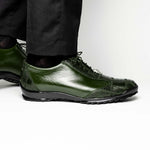 Los Altos Ostrich Sneakers Olive Green