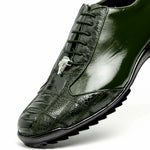 Los Altos Ostrich Sneakers Olive Green