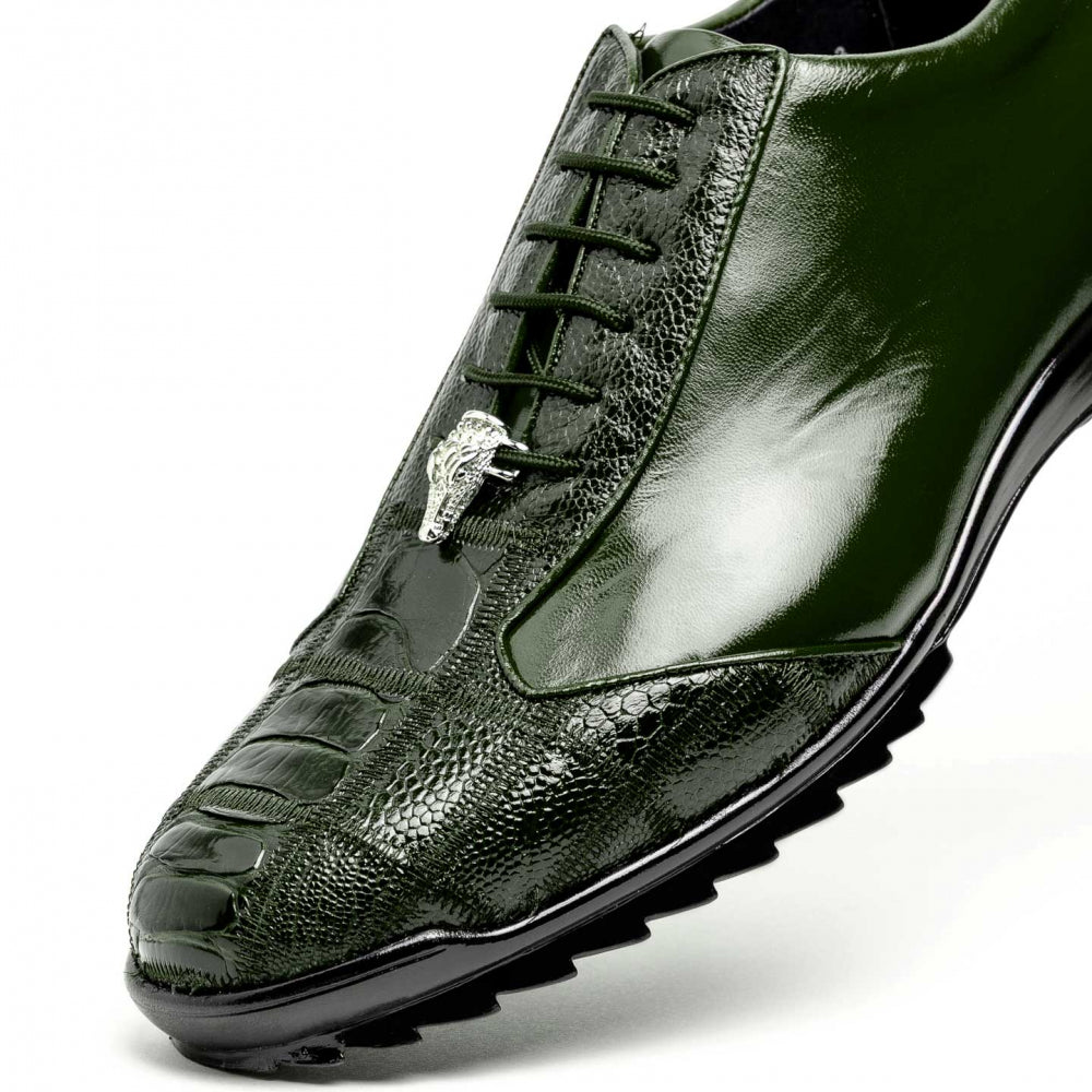 Los Altos Ostrich Sneakers Olive Green