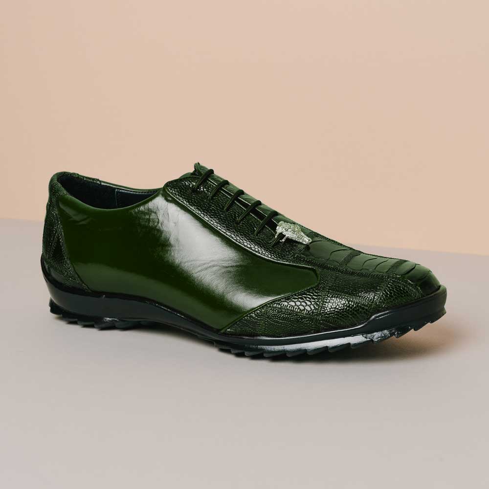 Los Altos Ostrich Sneakers Olive Green