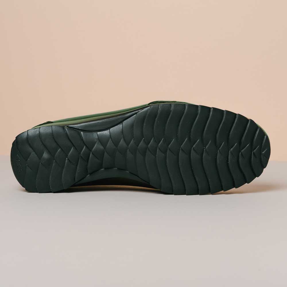 Los Altos Ostrich Sneakers Olive Green
