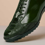 Los Altos Ostrich Sneakers Olive Green