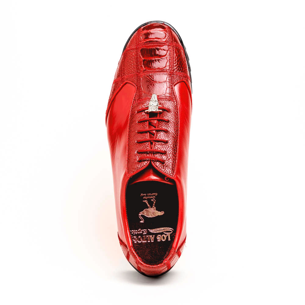 Los Altos Ostrich Sneakers Red
