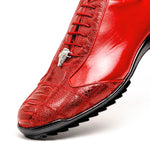 Los Altos Ostrich Sneakers Red