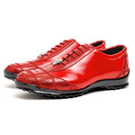 Los Altos Ostrich Sneakers Red