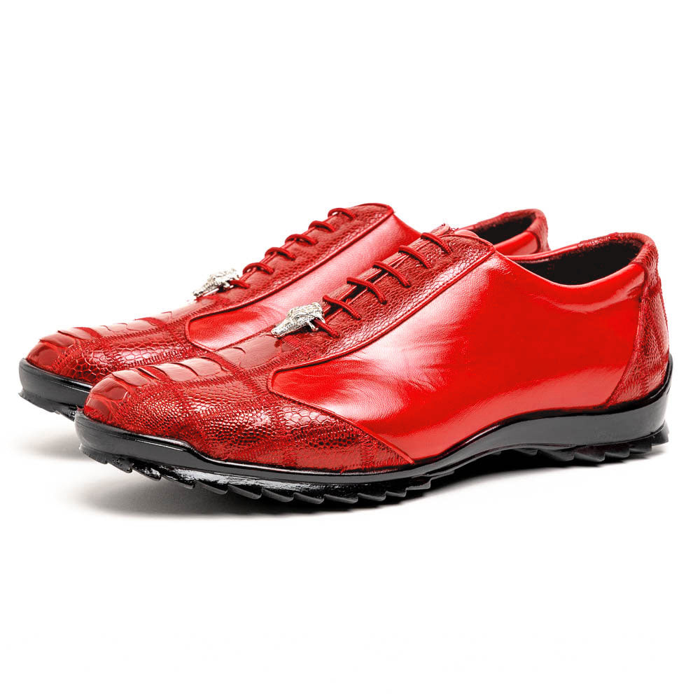 Los Altos Ostrich Sneakers Red