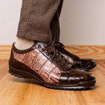 Marco Di Milano Cairo Alligator Sneakers Brown / Orix