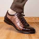 Marco Di Milano Cairo Alligator Sneakers Brown / Orix