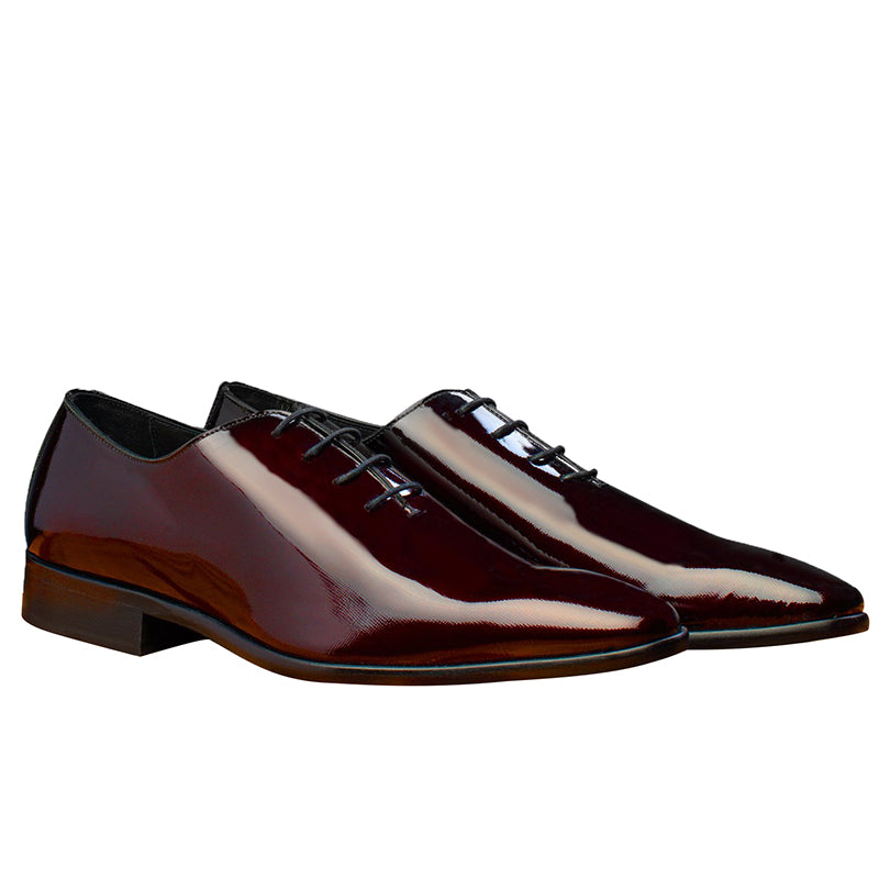Calzoleria Toscana 4870 Patent Leather Oxfords Burgundy