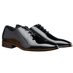 Calzoleria Toscana 4870 Patent Leather Oxfords Dark Blue