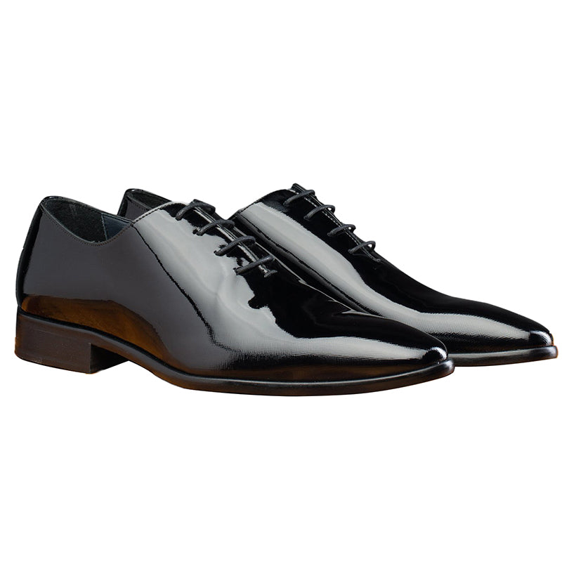 Calzoleria Toscana 4870 Patent Leather Oxfords Dark Blue