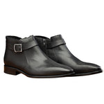 Calzoleria Toscana 1221 Saffiano Ankle Boots Black