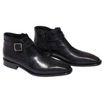 Calzoleria Toscana 1221 Saffiano Leather Boots Black
