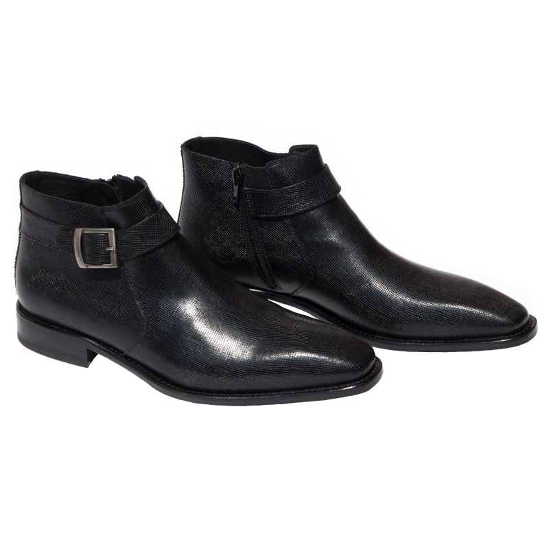 Calzoleria Toscana 1221 Saffiano Leather Boots Black