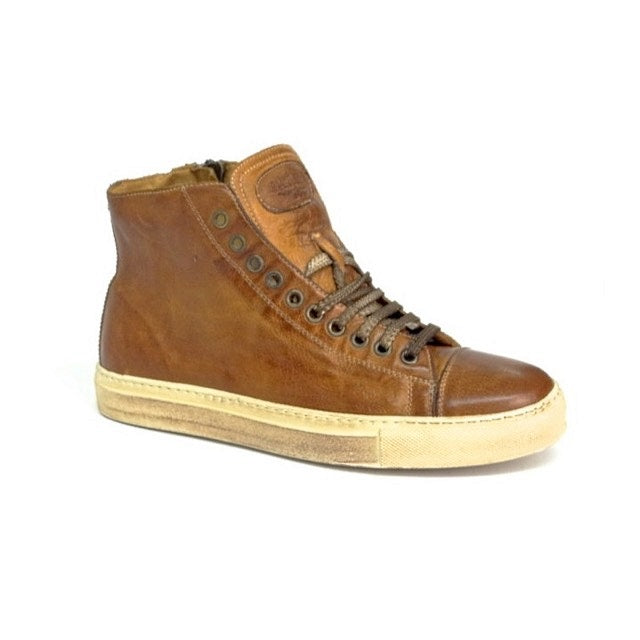 Calzoleria Toscana 1242 Dipped Calfskin Sneakers Brick
