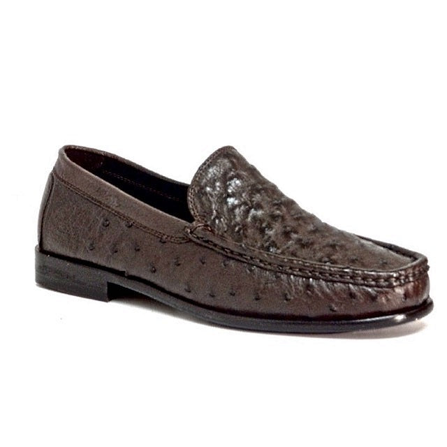 Calzoleria Toscana 1410 Ostrich Quill Loafers Brown