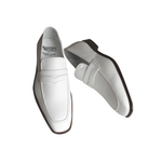 Calzoleria Toscana 1497 Calfskin Penny Loafers White
