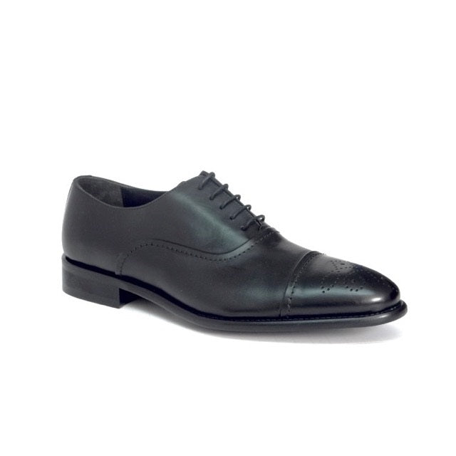 Calzoleria Toscana 2361 Cap Toe Oxfords Black