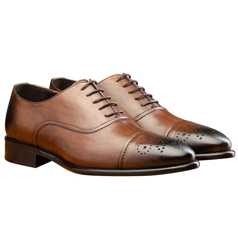 Calzoleria Toscana 2361 Cap Toe Oxfords Brown