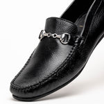 Calzoleria Toscana 2444 Deerskin Bit Loafers Black